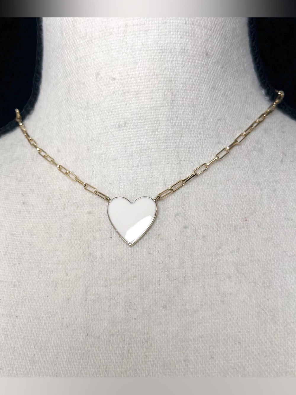🤍Baublebar Enamel Heart Pendant Necklace